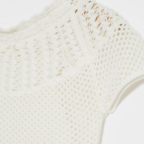 Anthropologie MEADOW CROCHET BABYDOLL TOP S - Picture 3 of 13